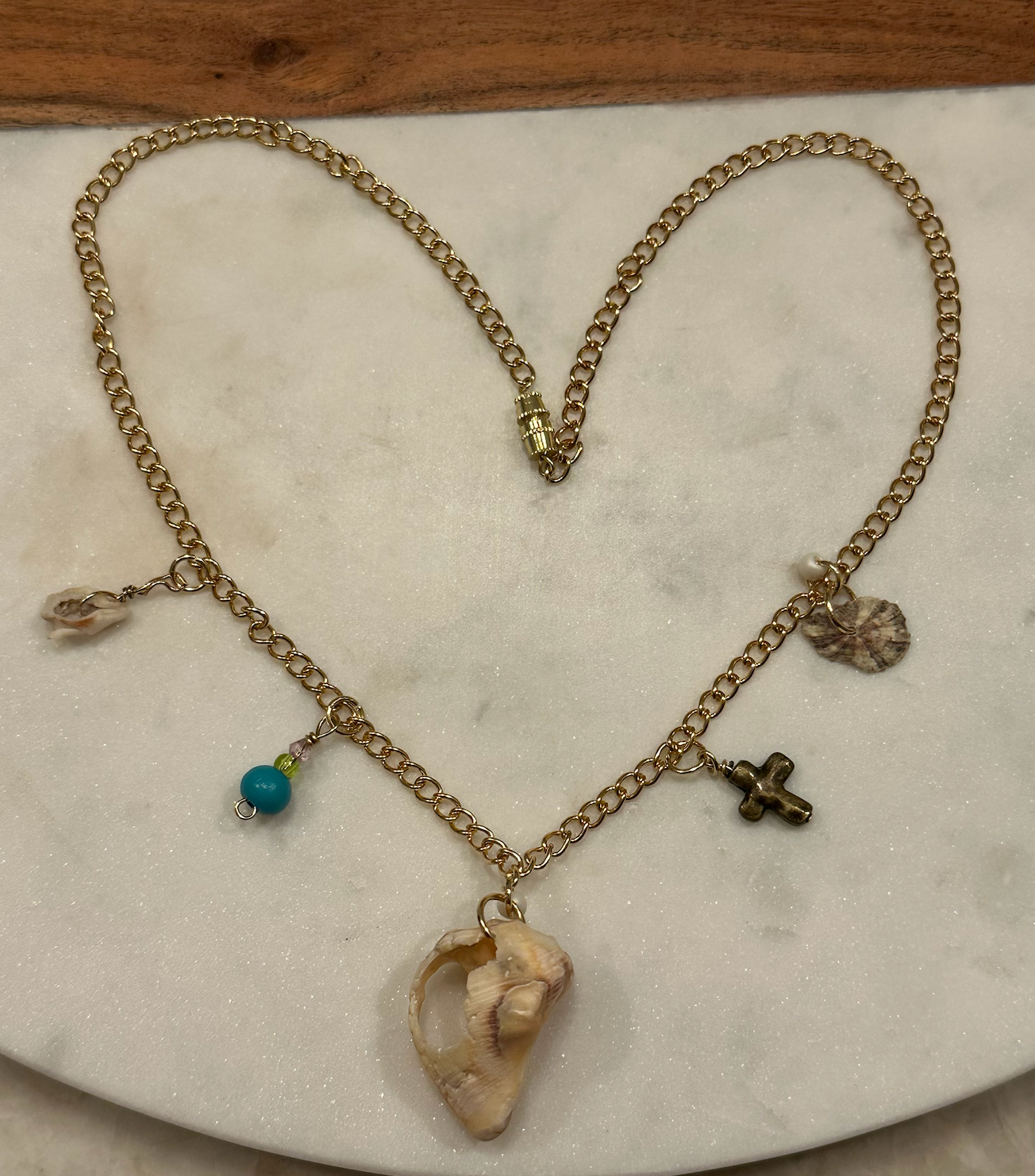 One-of-a-kind Charm Shell Necklace